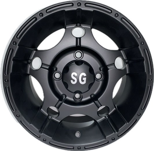 Daihatsu Hijet Aluminum "Matte Black Wheels" (Set of 4) w/Center Caps & Lugnuts